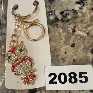 2085 Rhinestone, Owl Key Ring & Bag Charm